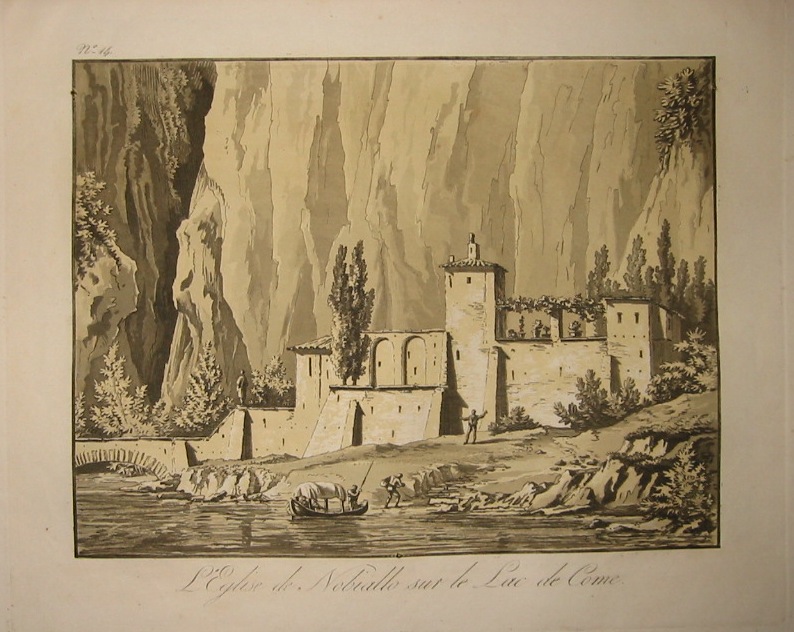 Naudet - Debucourt L'Eglise de Nobiallo sur le Lac de Come 1820 Parigi (Firmin Didot)